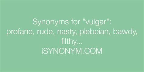 vulgar synonym